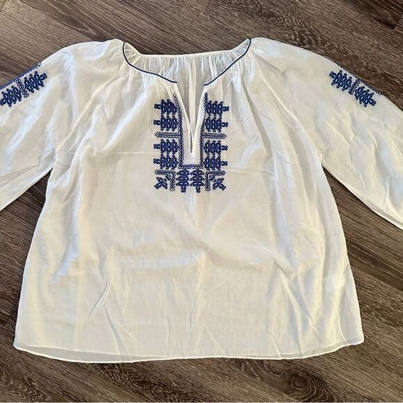 Nili Lotan Lanette Embroidered Poplin Blouse - Picture 3 of 9